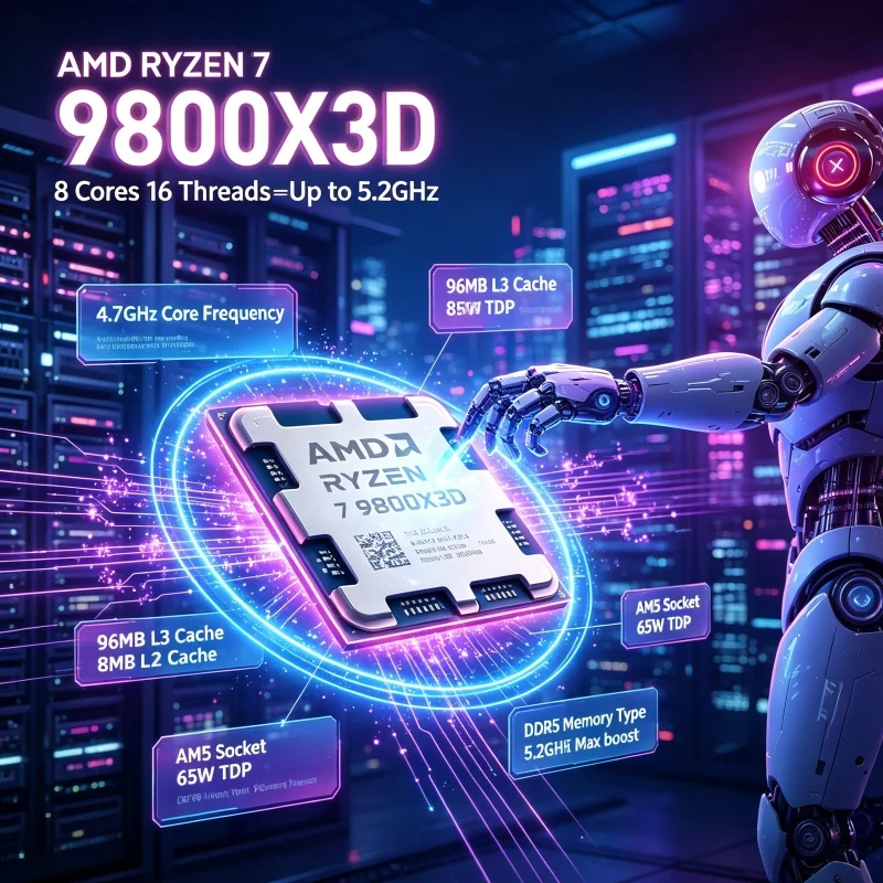 Processador AMD Ryzen 7 9800X3 - Amd Cpu Ryzen 7 avaliação e preço