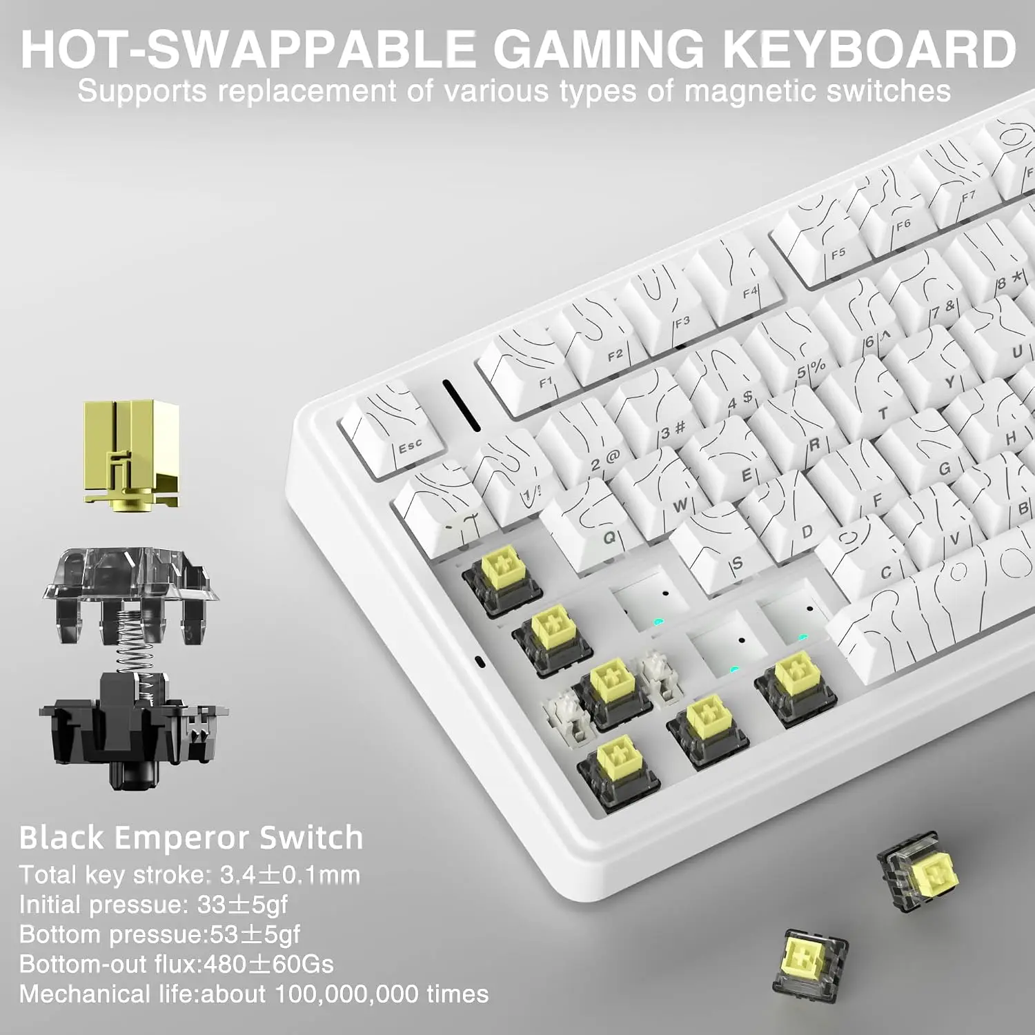 Teclado Mecânico Gamer AULA F7 - Gaming Keyboard Nearby avaliação e preço